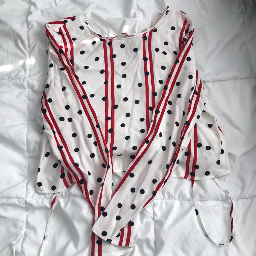 Zara polka dot top